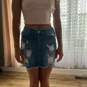 Wax Jean Blue Mini Pencil Skirt Casual